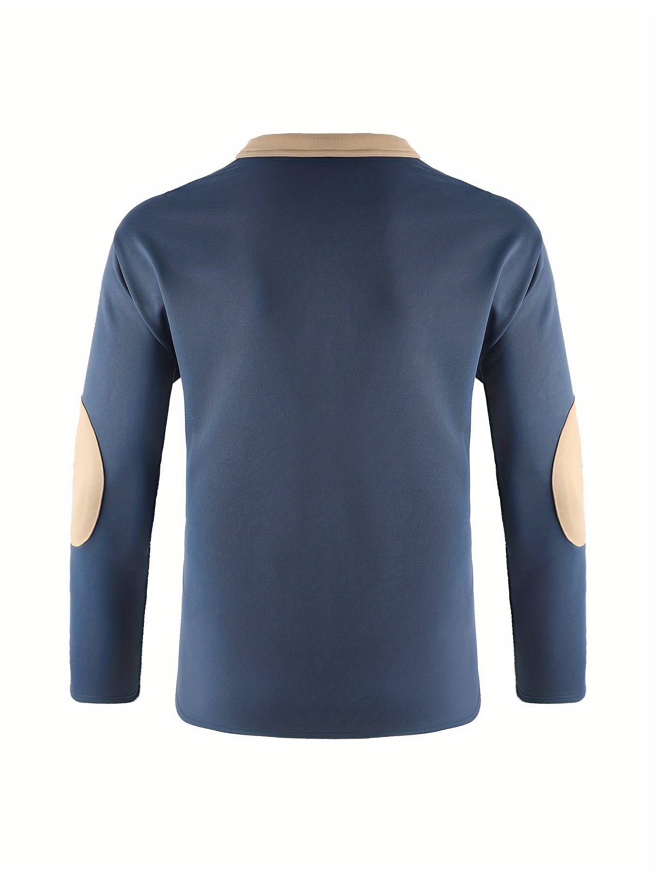 plus size mens contrast color sweatshirt for spring fall mens clothing details 0